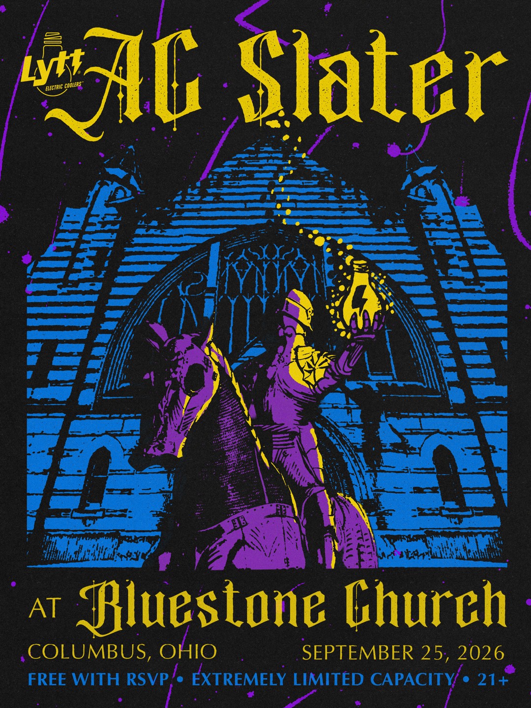 AC Slater Pop-Up flyer, The Bluestone, Friday, September 25, 2026