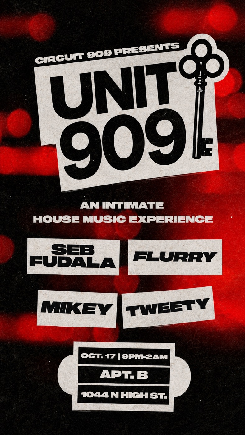 UNIT 909 flyer, APT. B, Saturday, October 17, 2026
