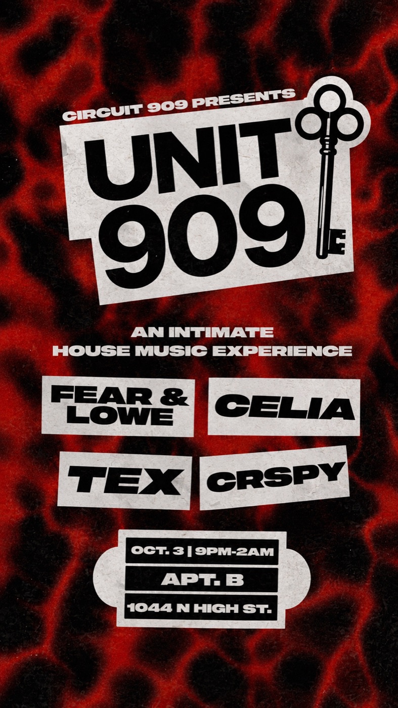 UNIT 909 flyer, APT. B, Saturday, October 3, 2026
